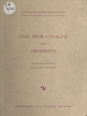 cover image of Code pour l'analyse des ornements